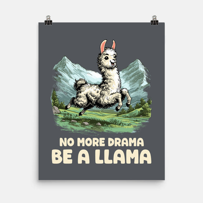 Drama Llama-None-Matte-Poster-GoshWow