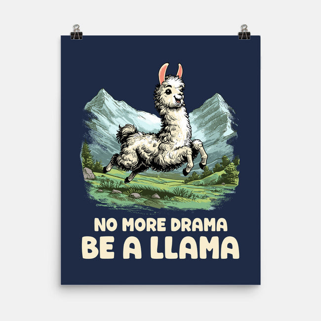 Drama Llama-None-Matte-Poster-GoshWow