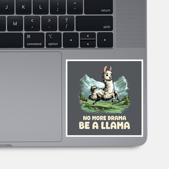 Drama Llama-None-Glossy-Sticker-GoshWow