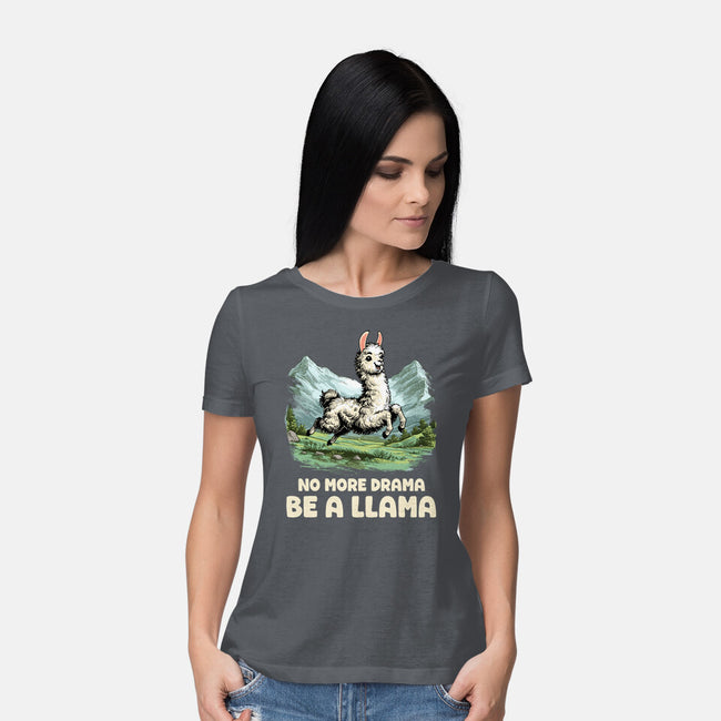 Drama Llama-Womens-Basic-Tee-GoshWow