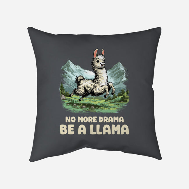 Drama Llama-None-Removable Cover-Throw Pillow-GoshWow