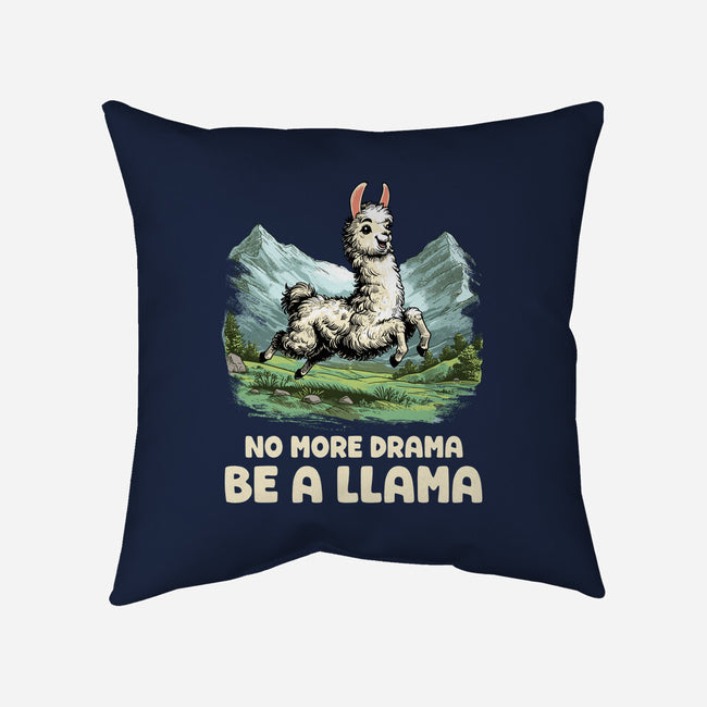 Drama Llama-None-Removable Cover-Throw Pillow-GoshWow