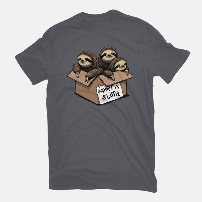 Adopt A Sloth-Womens-Basic-Tee-GoshWow