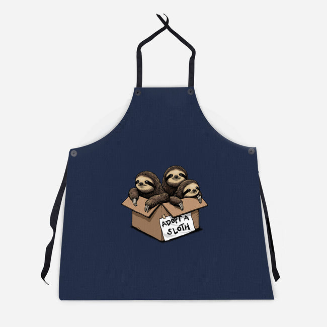 Adopt A Sloth-Unisex-Kitchen-Apron-GoshWow