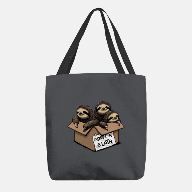 Adopt A Sloth-None-Basic Tote-Bag-GoshWow