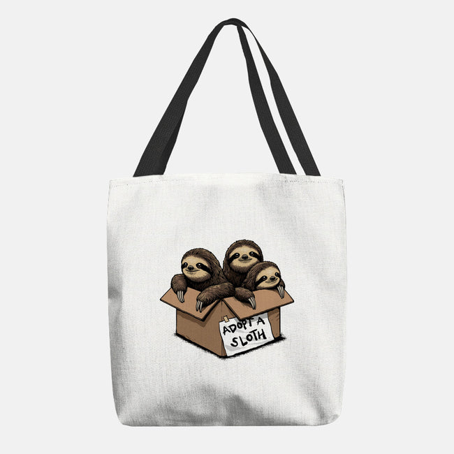 Adopt A Sloth-None-Basic Tote-Bag-GoshWow