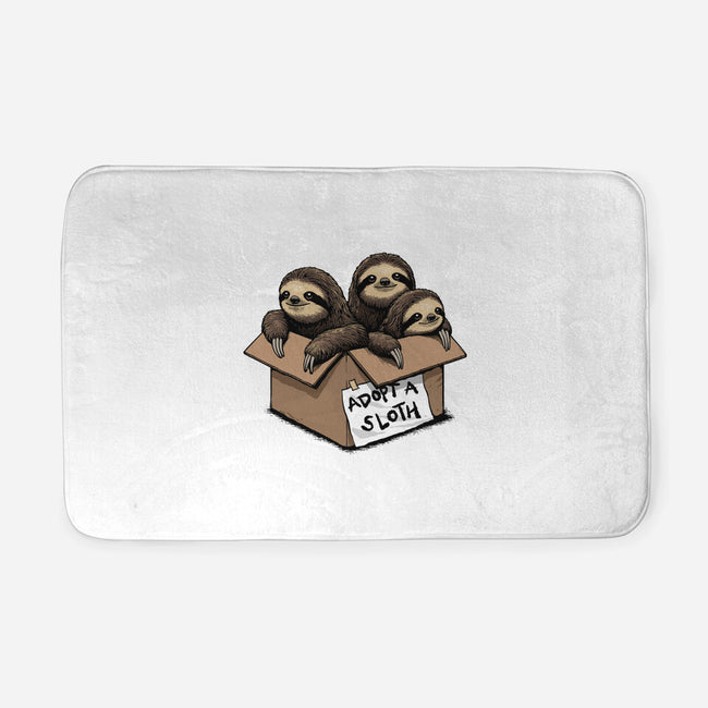 Adopt A Sloth-None-Memory Foam-Bath Mat-GoshWow