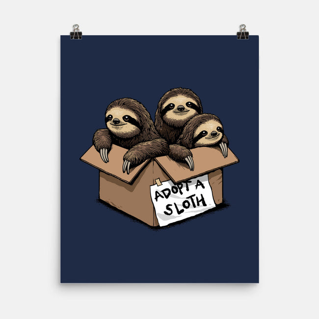 Adopt A Sloth-None-Matte-Poster-GoshWow