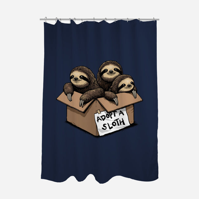 Adopt A Sloth-None-Polyester-Shower Curtain-GoshWow