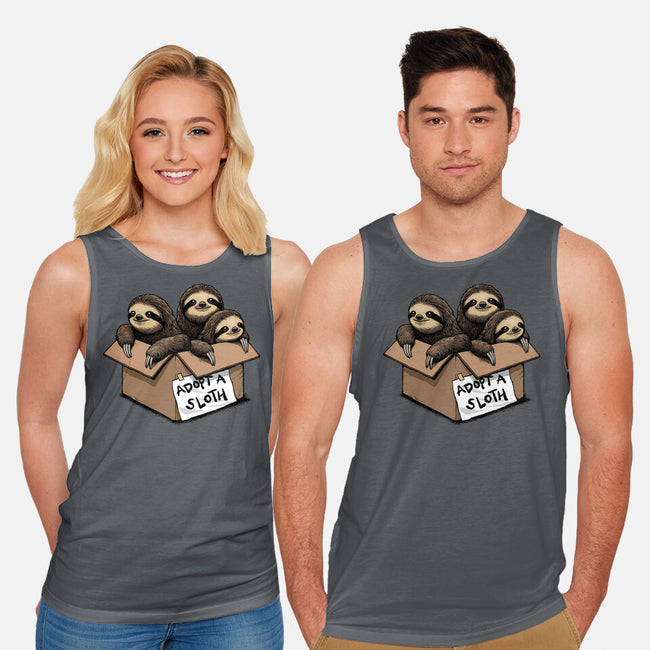 Adopt A Sloth-Unisex-Basic-Tank-GoshWow