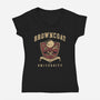 Browncoat University-Womens-V-Neck-Tee-ACraigL