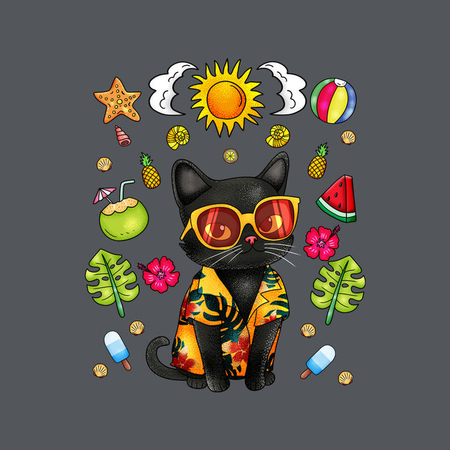 Summer Black Cat-None-Fleece-Blanket-JamesQJO