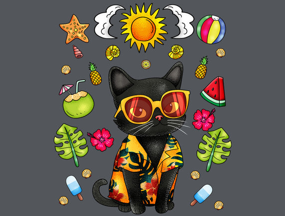 Summer Black Cat