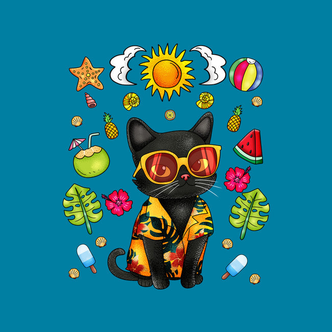 Summer Black Cat-None-Beach-Towel-JamesQJO