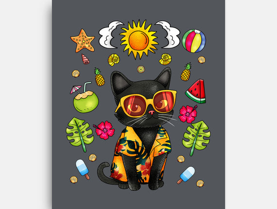 Summer Black Cat