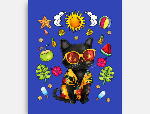 Summer Black Cat