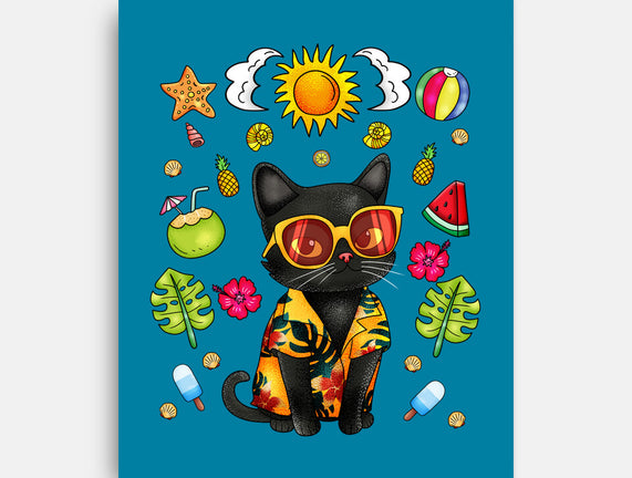 Summer Black Cat