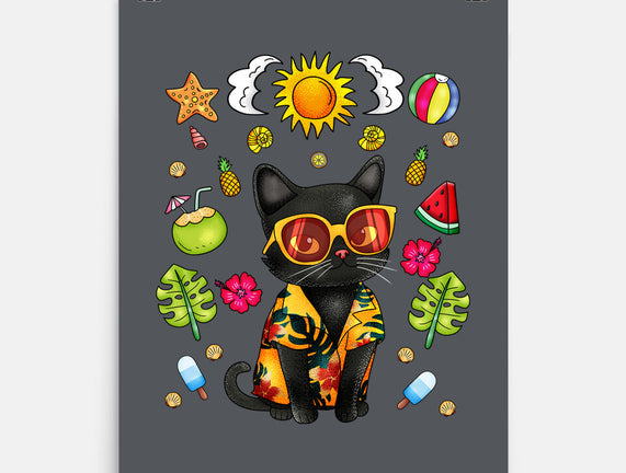 Summer Black Cat