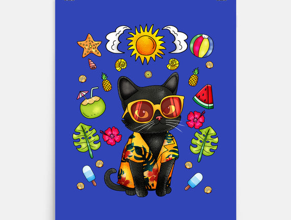 Summer Black Cat