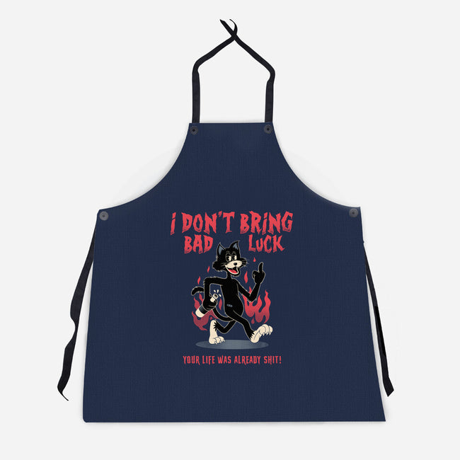 Black Cat Rules-Unisex-Kitchen-Apron-alfbocreative