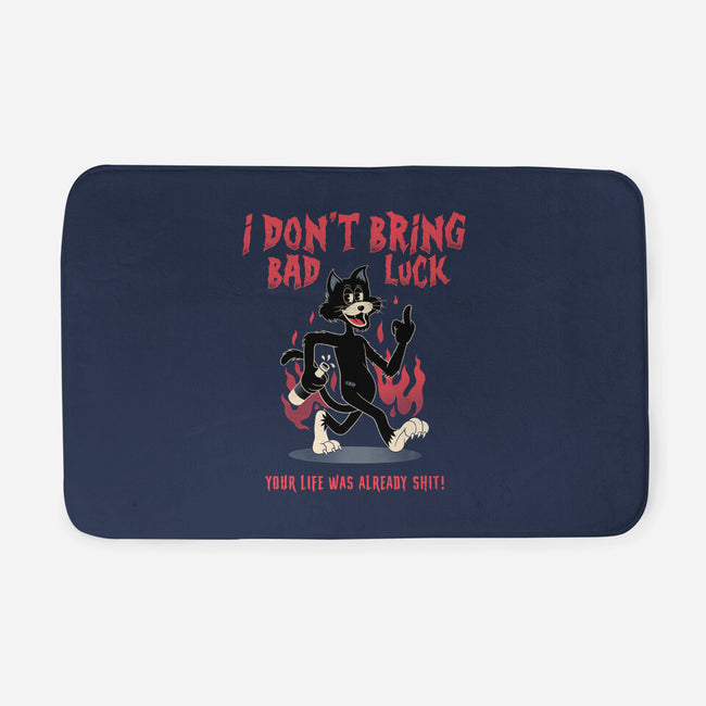 Black Cat Rules-None-Memory Foam-Bath Mat-alfbocreative