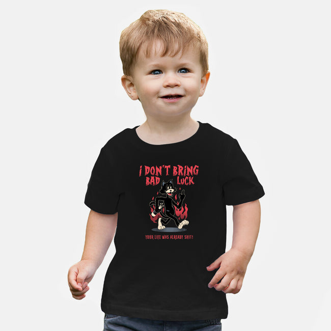 Black Cat Rules-Baby-Basic-Tee-alfbocreative