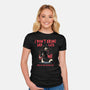 Black Cat Rules-Womens-Fitted-Tee-alfbocreative