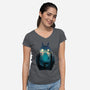 Finding Totoro-Womens-V-Neck-Tee-alfbocreative