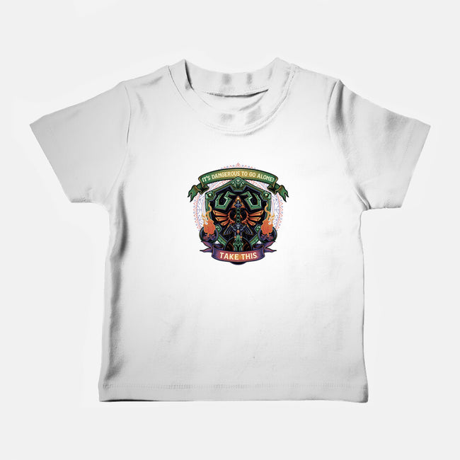 Shield And Sword-Baby-Basic-Tee-glitchygorilla