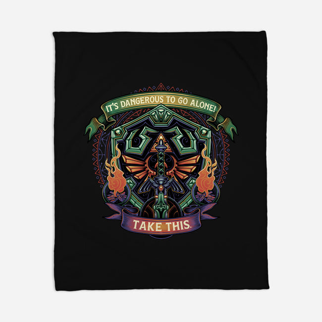 Shield And Sword-None-Fleece-Blanket-glitchygorilla