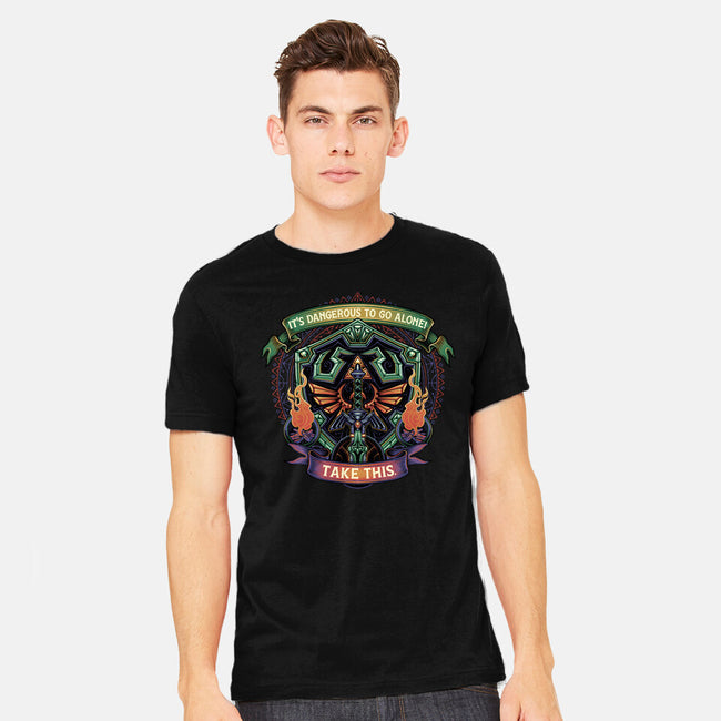 Shield And Sword-Mens-Heavyweight-Tee-glitchygorilla