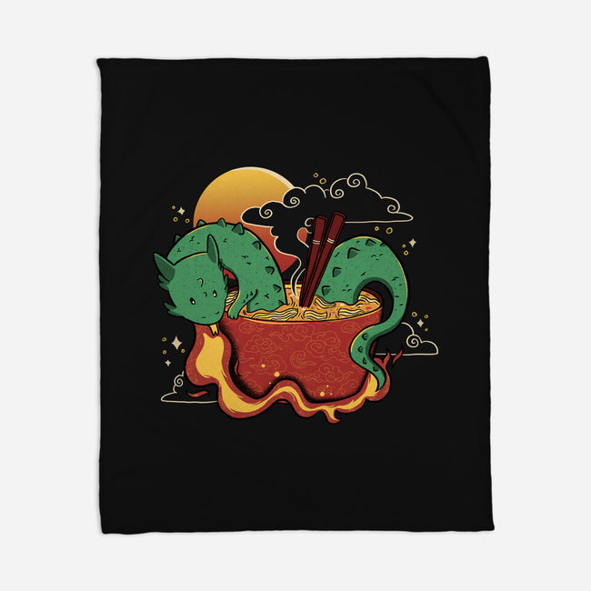 Hot Noodle Kawaii Dragon-None-Fleece-Blanket-tobefonseca