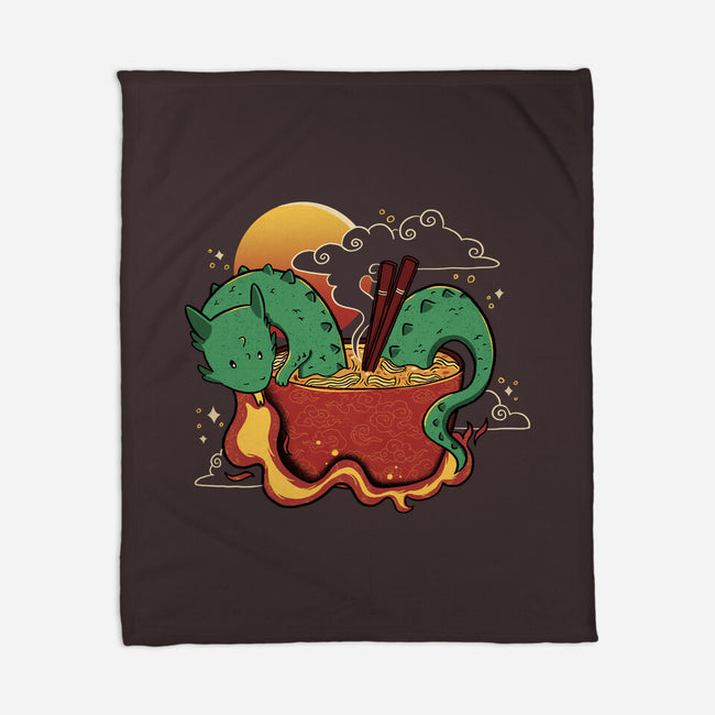 Hot Noodle Kawaii Dragon-None-Fleece-Blanket-tobefonseca