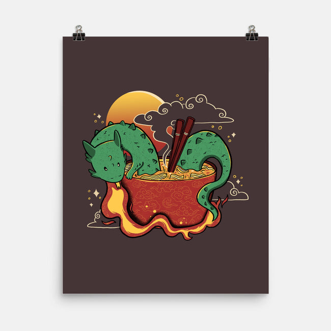 Hot Noodle Kawaii Dragon-None-Matte-Poster-tobefonseca