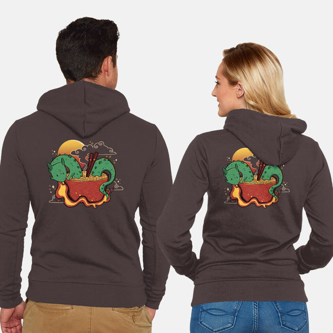 Hot Noodle Kawaii Dragon-Unisex-Zip-Up-Sweatshirt-tobefonseca