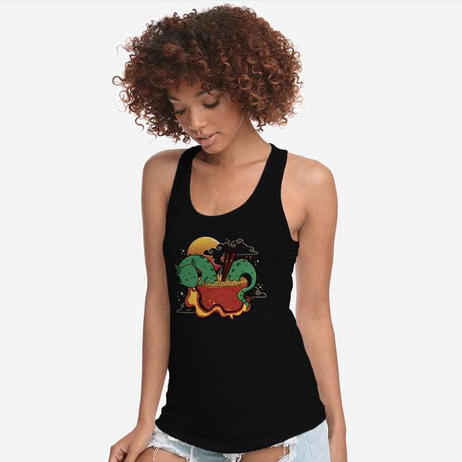 Hot Noodle Kawaii Dragon-Womens-Racerback-Tank-tobefonseca