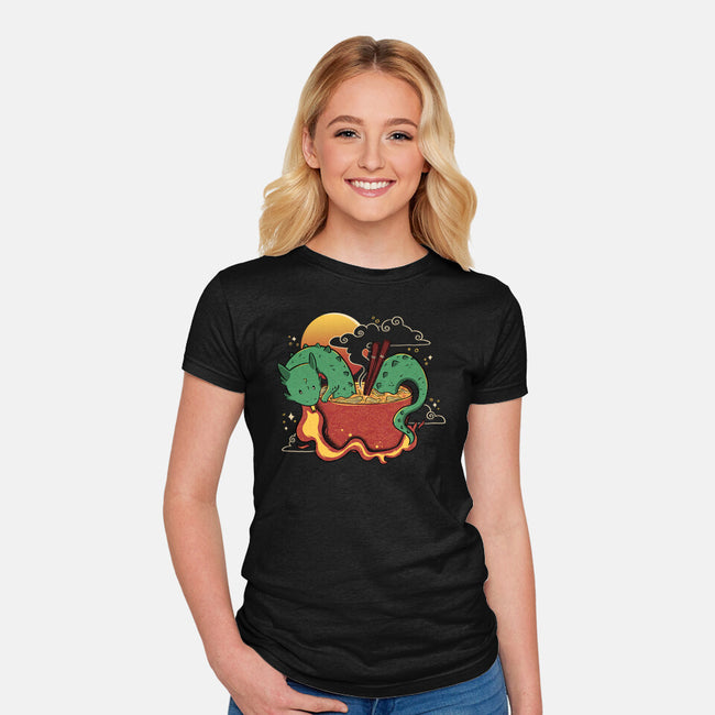 Hot Noodle Kawaii Dragon-Womens-Fitted-Tee-tobefonseca