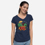 Hot Noodle Kawaii Dragon-Womens-V-Neck-Tee-tobefonseca