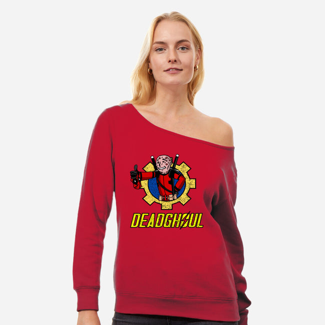 Deadghoul-Womens-Off Shoulder-Sweatshirt-sillyindustries