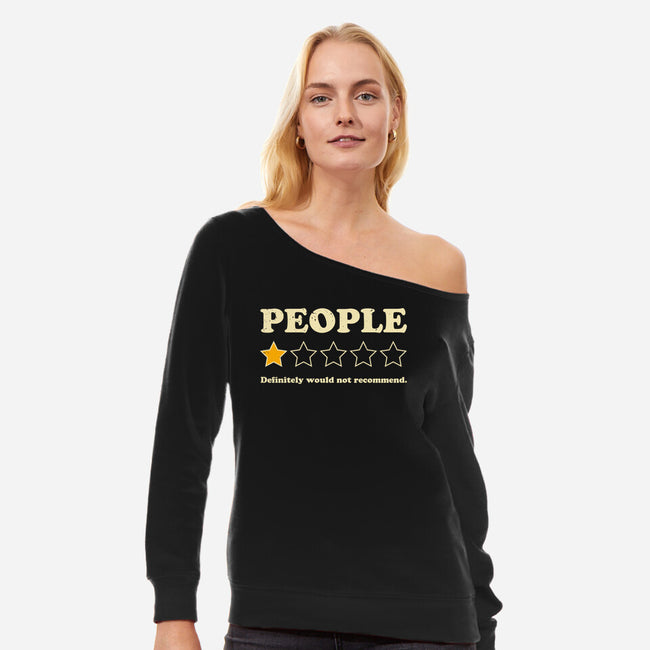 People Rating-Womens-Off Shoulder-Sweatshirt-retrodivision