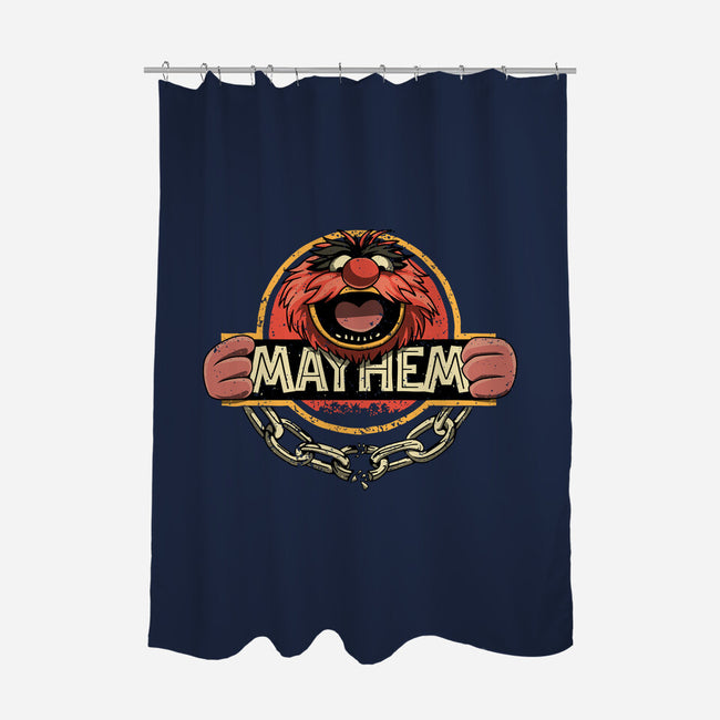 Jurassic Mayhem-None-Polyester-Shower Curtain-retrodivision