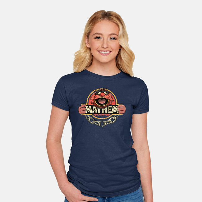 Jurassic Mayhem-Womens-Fitted-Tee-retrodivision