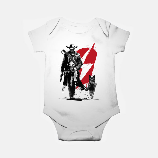 Lone Ghoul And Cub-Baby-Basic-Onesie-DrMonekers