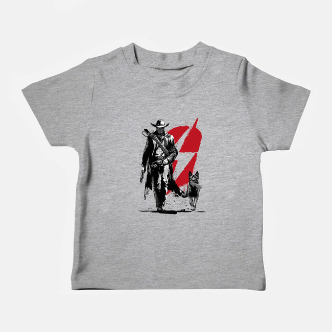 Lone Ghoul And Cub-Baby-Basic-Tee-DrMonekers