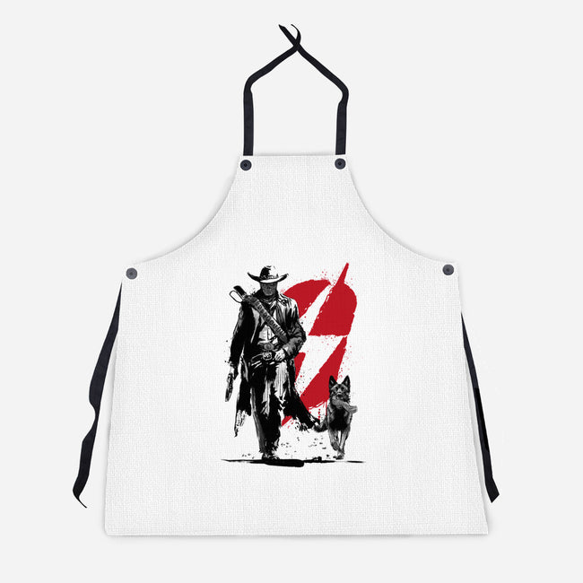 Lone Ghoul And Cub-Unisex-Kitchen-Apron-DrMonekers