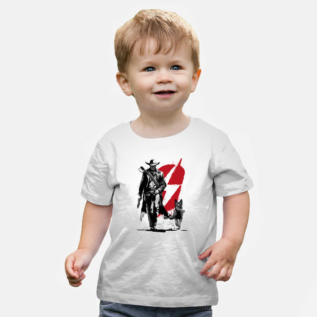 Lone Ghoul And Cub-Baby-Basic-Tee-DrMonekers