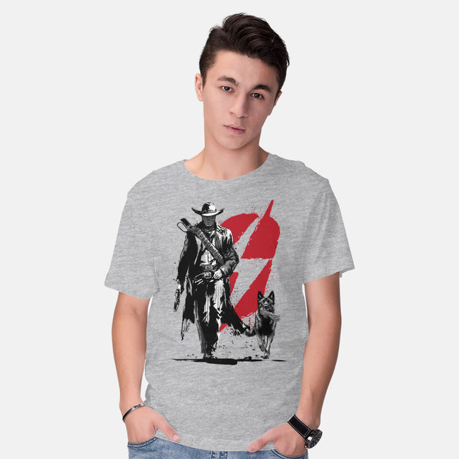 Lone Ghoul And Cub-Mens-Basic-Tee-DrMonekers