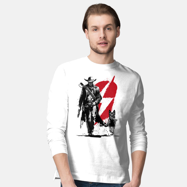 Lone Ghoul And Cub-Mens-Long Sleeved-Tee-DrMonekers