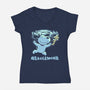 Nevermind Beagle Music-Womens-V-Neck-Tee-Studio Mootant