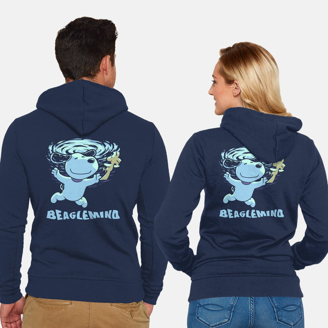 Nevermind Beagle Music-Unisex-Zip-Up-Sweatshirt-Studio Mootant